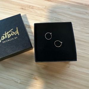 Catbird Hoop Dream Earrings Yellow Gold Pair